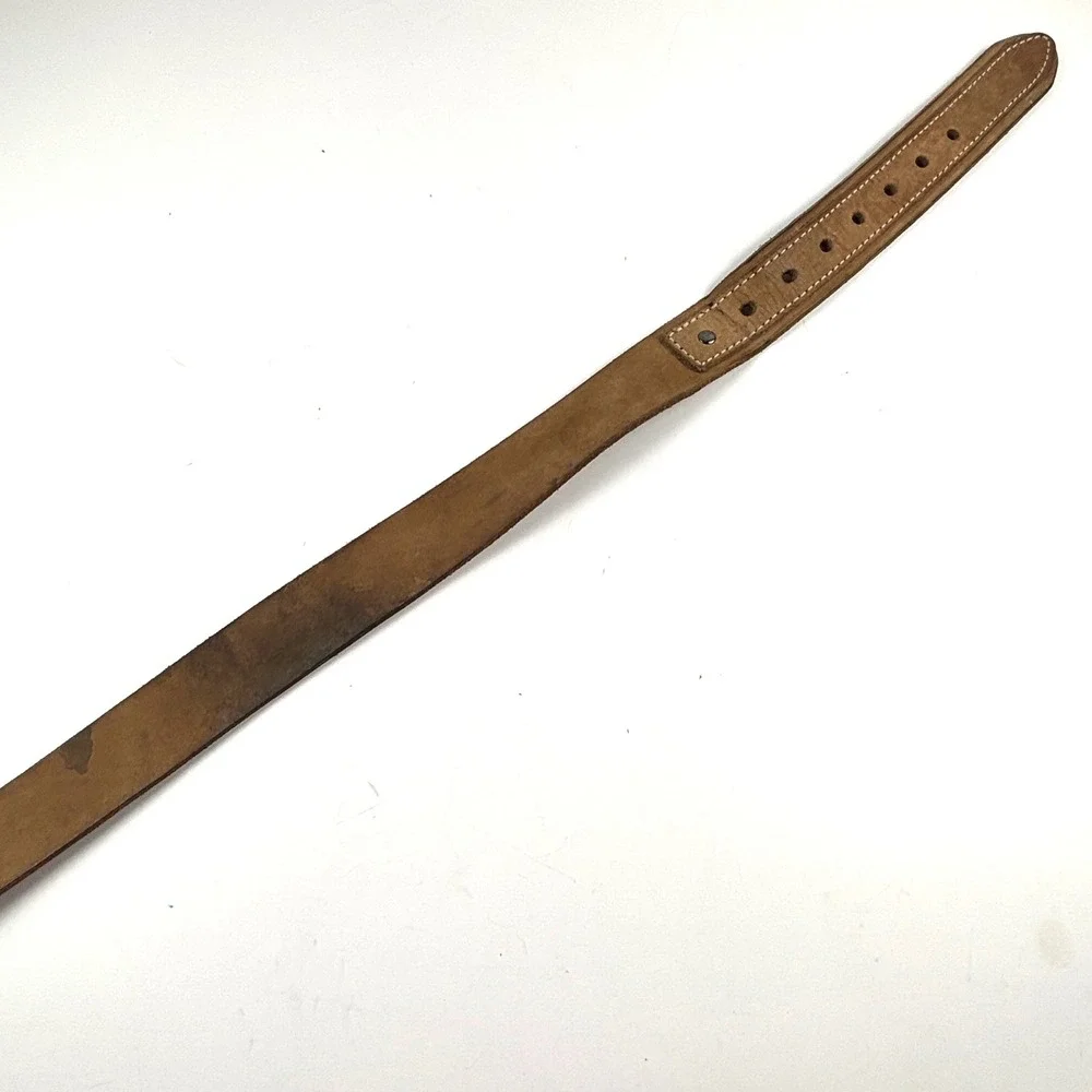 Dickies Belt Mens Size 38 Tan Genuine Leather Workwear Rugged Western Distressed